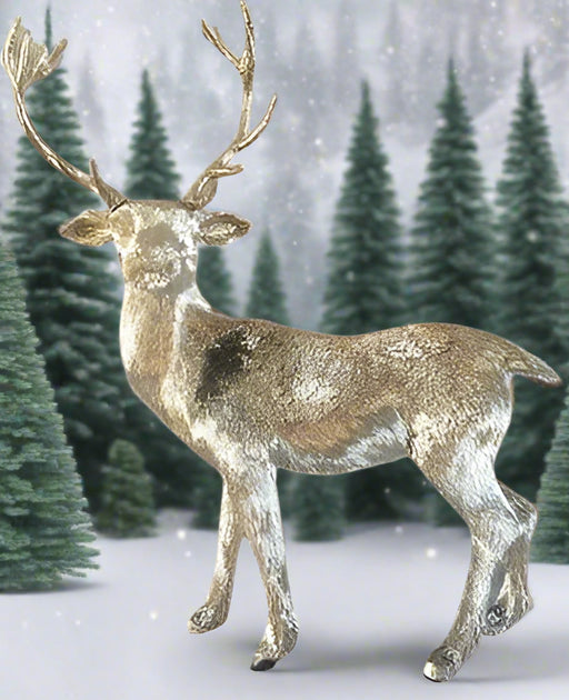 5 FT Gold Standing Deer