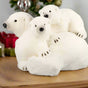 13" Polar Bear With Cubs