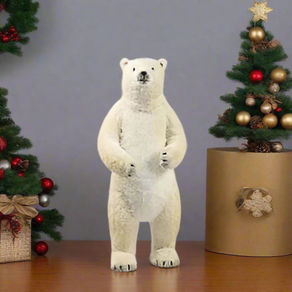 4 FT White Standing Polar Bear