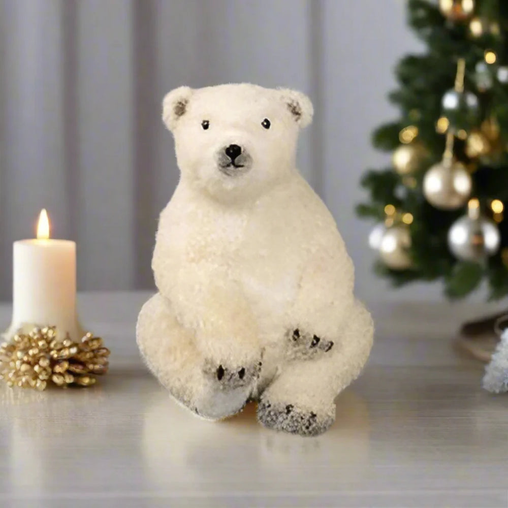 15" Sitting Polar Bear