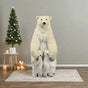 3 FT Standing Polar Bear With Cubs