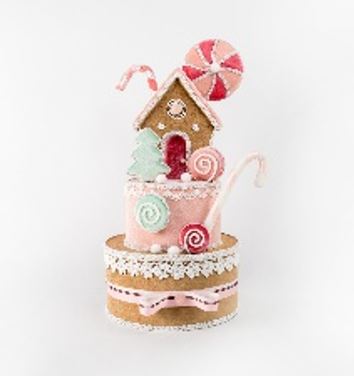 20" Pink Gingerbread Candy Cake