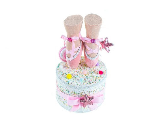 9" Pink Glitter Ballerina Shoes