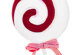 19" Red & White Lollipop With Bow