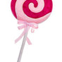19" Pink & Red Lollipop With Bow