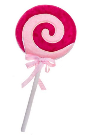 19" Pink & Red Lollipop With Bow