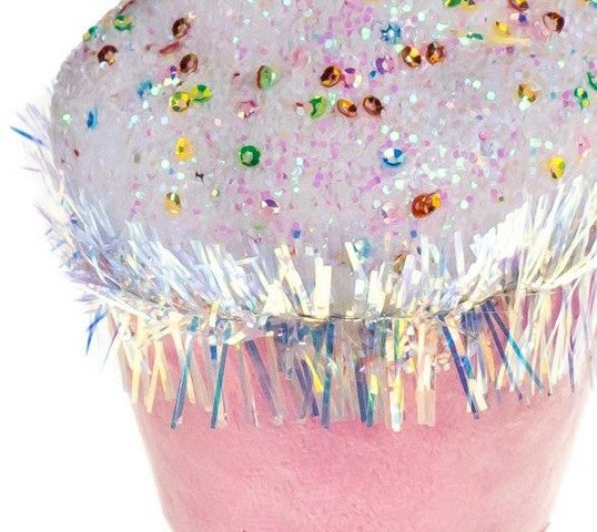 5" Pink Cupcake With Sprinkle Ornament