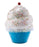 5" Blue Cupcake With Sprinkles Ornament