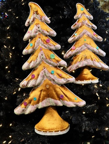 17" Brown Flocked Candy Tree