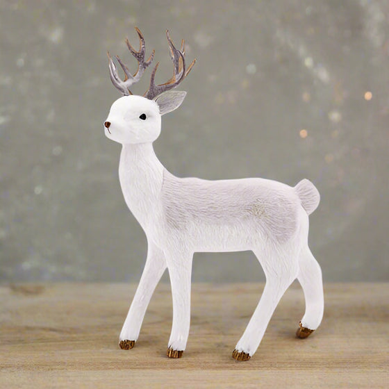 20" Grey Elegant Standing Deer