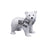 8" White Polar Bear With Grey Scarf