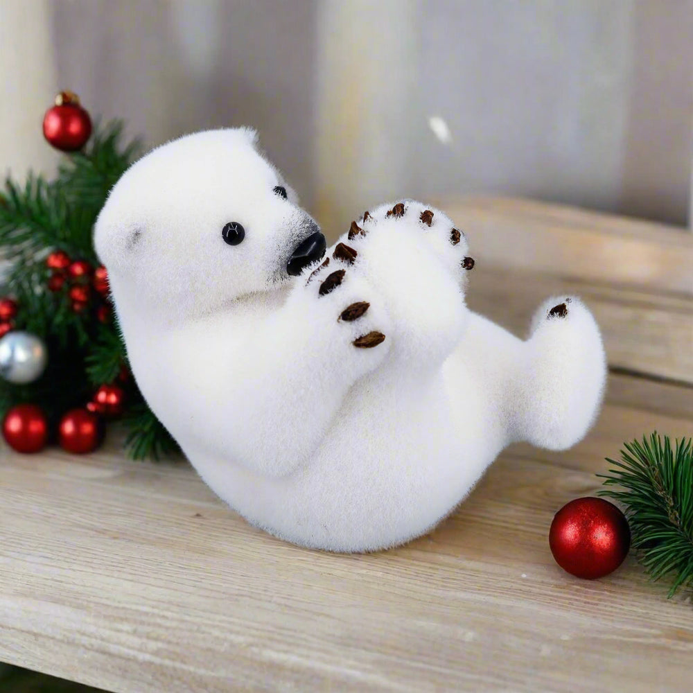 7" Polar Bear Playing With Foot