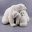 17" Momma Polar Bear With Cubs