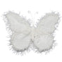 9" White Furry Butterfly