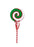 26" White & Green Lollipop Ornament