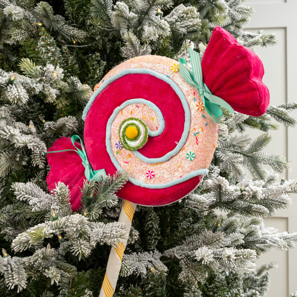 17" Pink Swirl Lollipop Pick