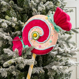 17" Pink Swirl Lollipop Pick