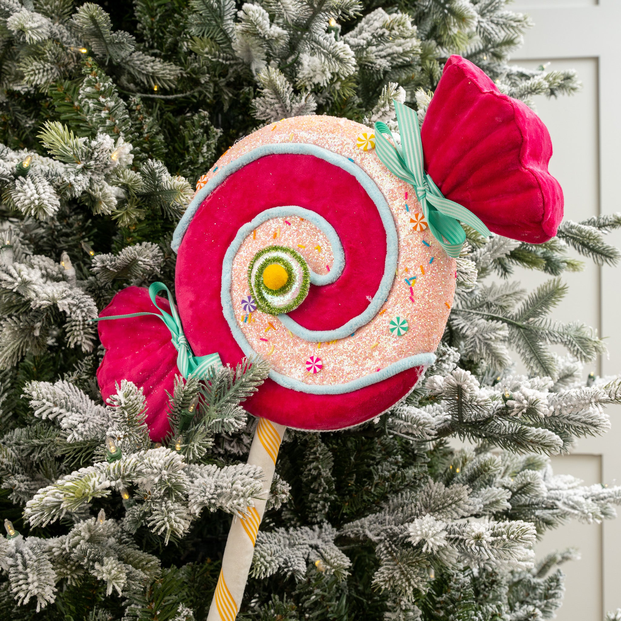 17" Pink Swirl Lollipop Pick