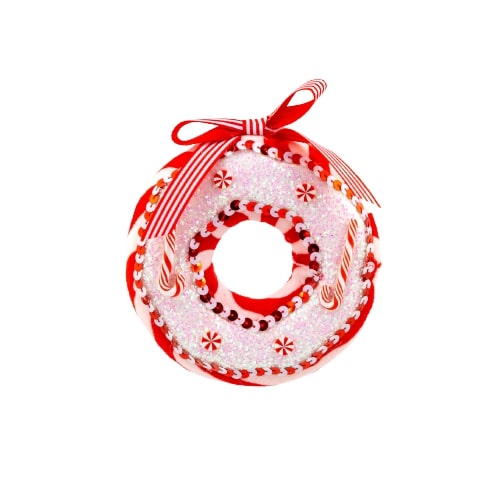 Peppermint Donut Ornament