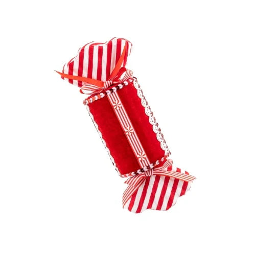 10" Red & White Candy Ornament