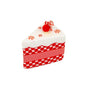 5" Red & White Peppermint Cake Slice Ornament