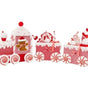 15" Peppermint Candy Train 3 Pieces