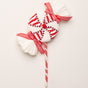 16" Red And White Stripes Candy Pick