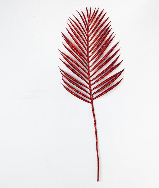 24" Glitter Palm Leaf Stem