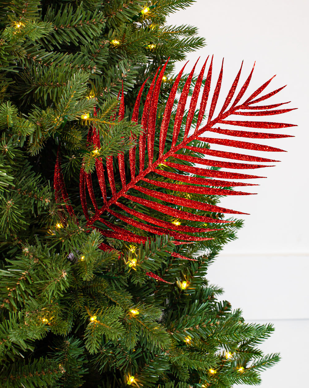 24" Glitter Palm Leaf Stem