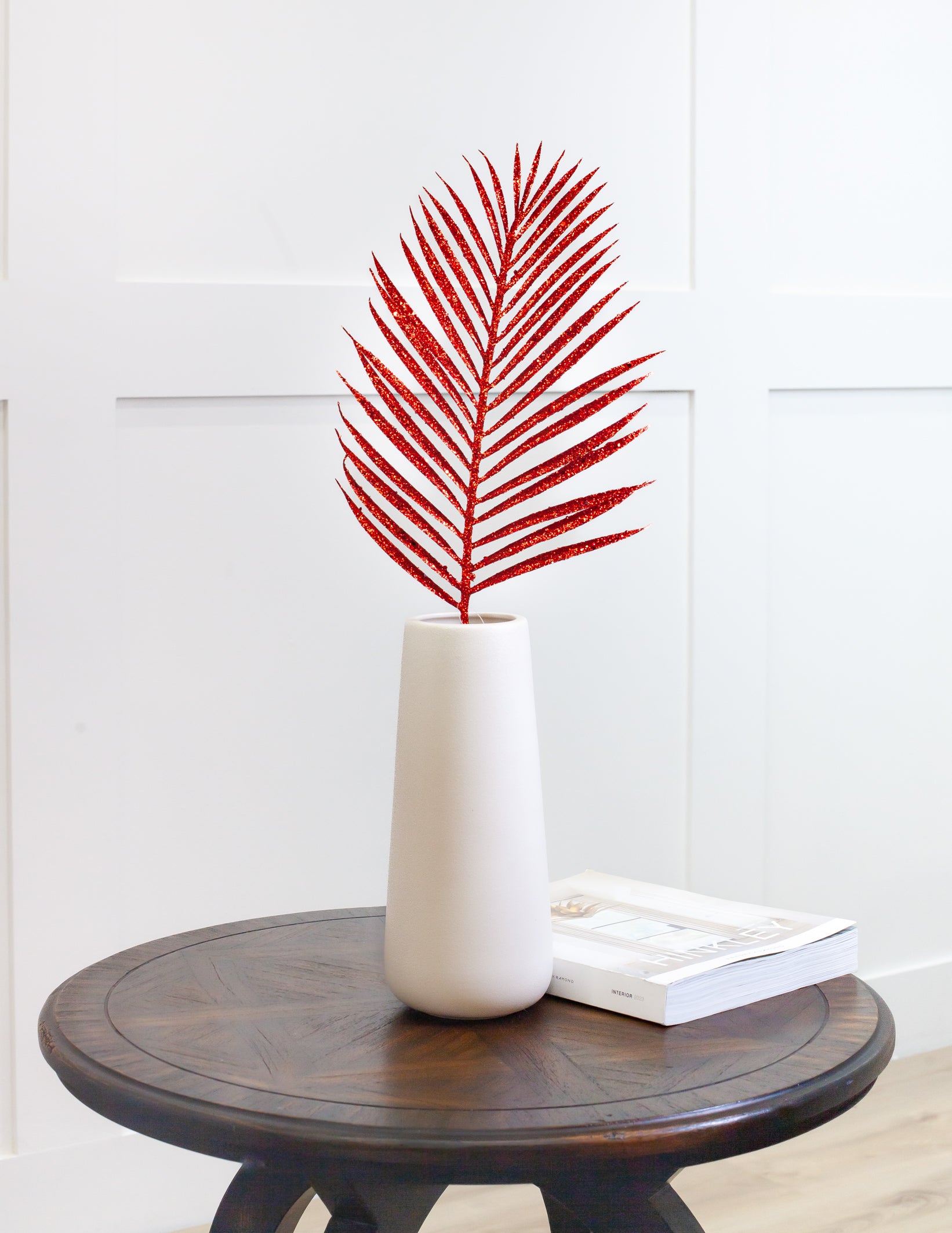 24" Glitter Palm Leaf Stem