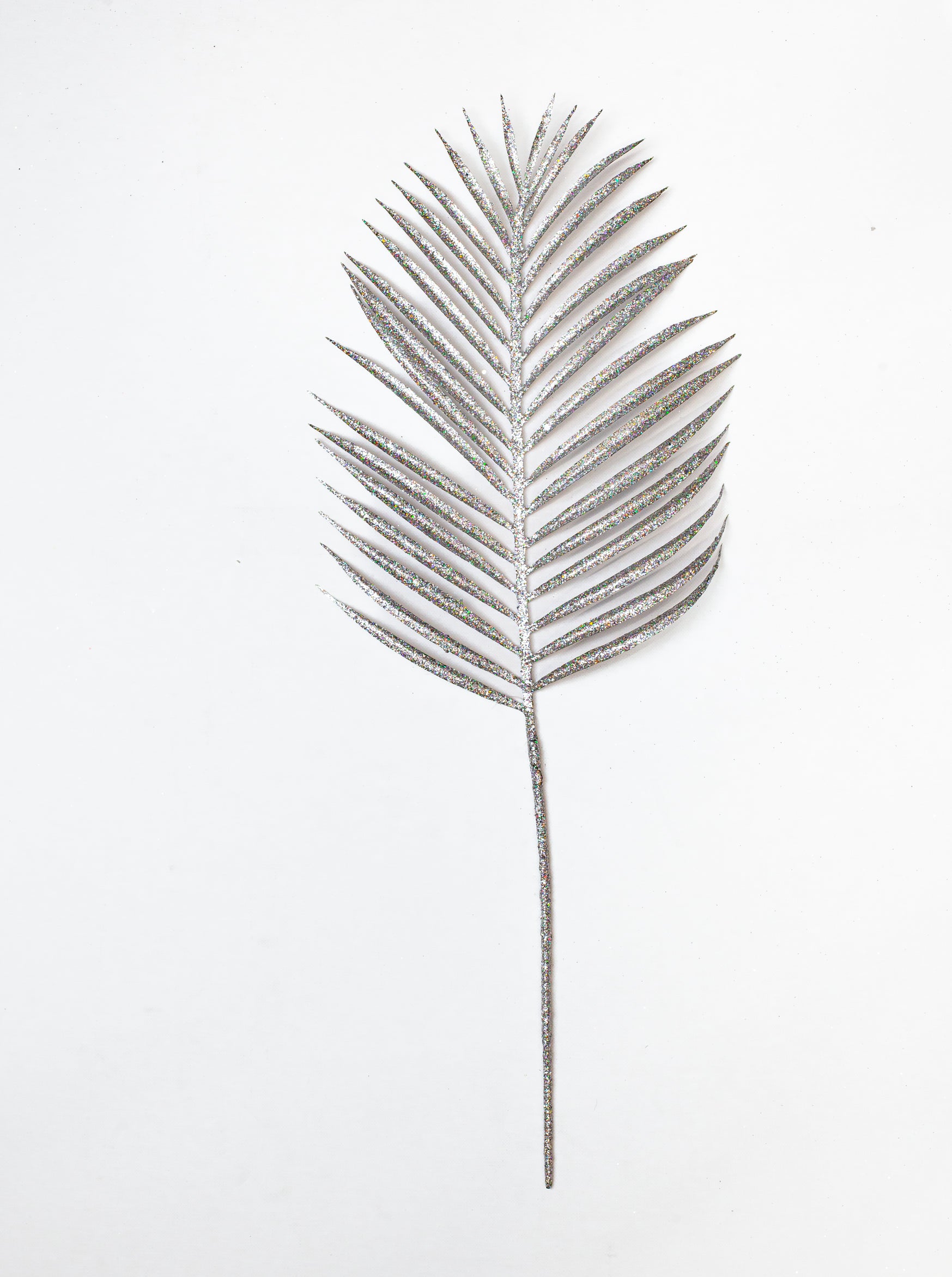 24" Glitter Palm Leaf Stem