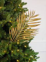 24" Glitter Palm Leaf Stem