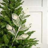 32" White Peacock Branch
