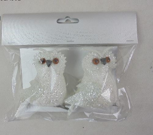 4" White Owl 2 Pack