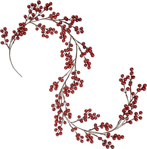 4 FT Red Berry Garland