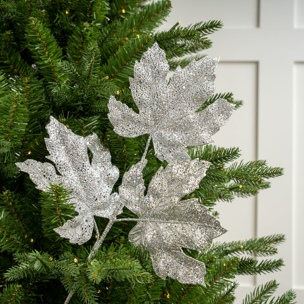 20" Glitter Leaf Pick