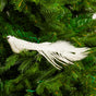 10" White & Champagne Sequined Bird