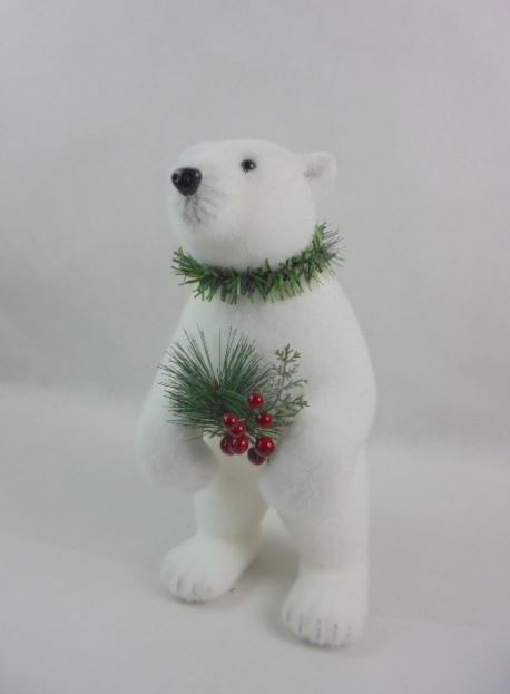 13" Polar Bear With White Hat