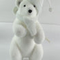 17" Polar Bear With White Santa Hat