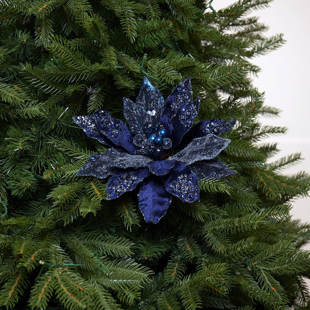 10" Poinsettia Clip