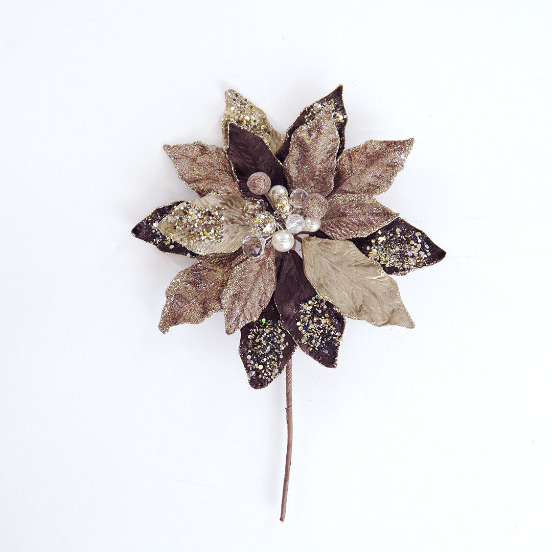 10" Poinsettia Clip
