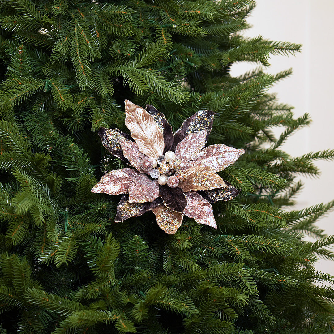 10" Poinsettia Clip