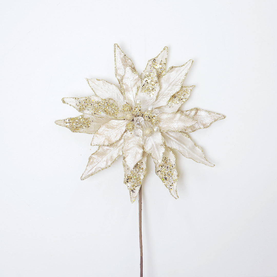 10" Poinsettia Clip