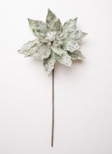 18" Icy Poinsettia Stem