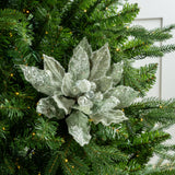 18" Icy Poinsettia Stem