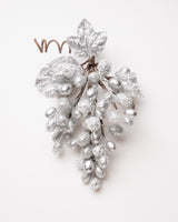 13" Grape Cluster With Leaves