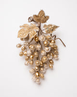 13" Grape Cluster With Leaves