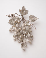 13" Grape Cluster With Leaves