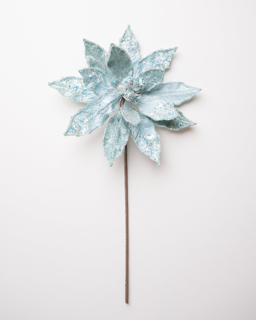 18" Icy Poinsettia Stem