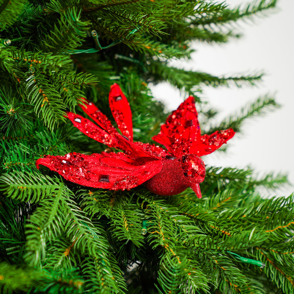 7" Red Flying Bird Clip